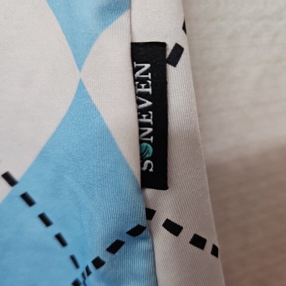 Womens Sz Small Sonoven Argyle Print Top Clueless Preppy Tenniscore Athileisure - Picture 4 of 7